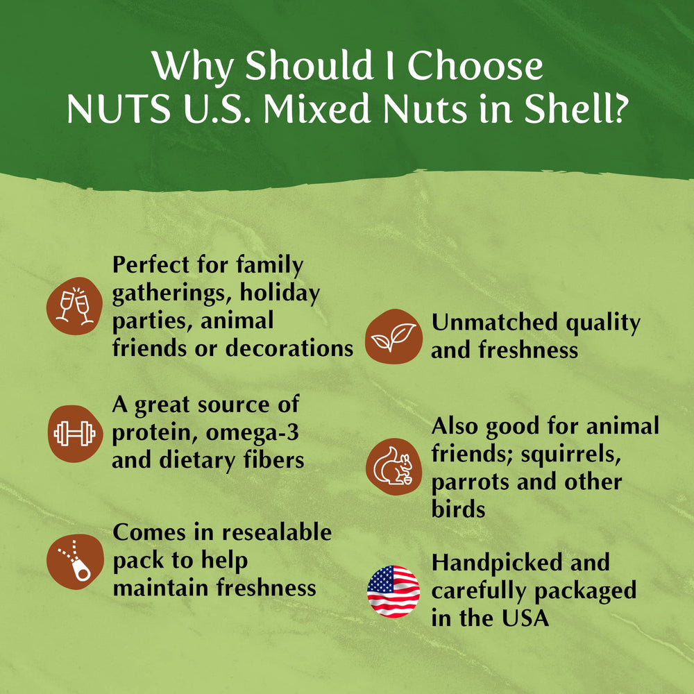 NUTS U.S. resealable bag image showing convenient storage and freshness