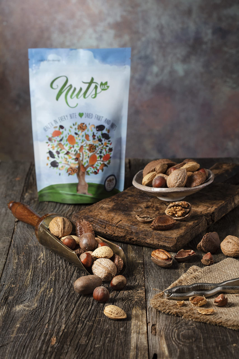 NUTS U.S. resealable bags keep mix fresh after opening.