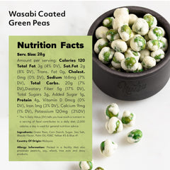 NUTS U.S. Wasabi-coated green peas poured into a bowl for quick snacking