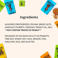 Nuts.com 50 percent less salt nuts ideal for lighter snacking