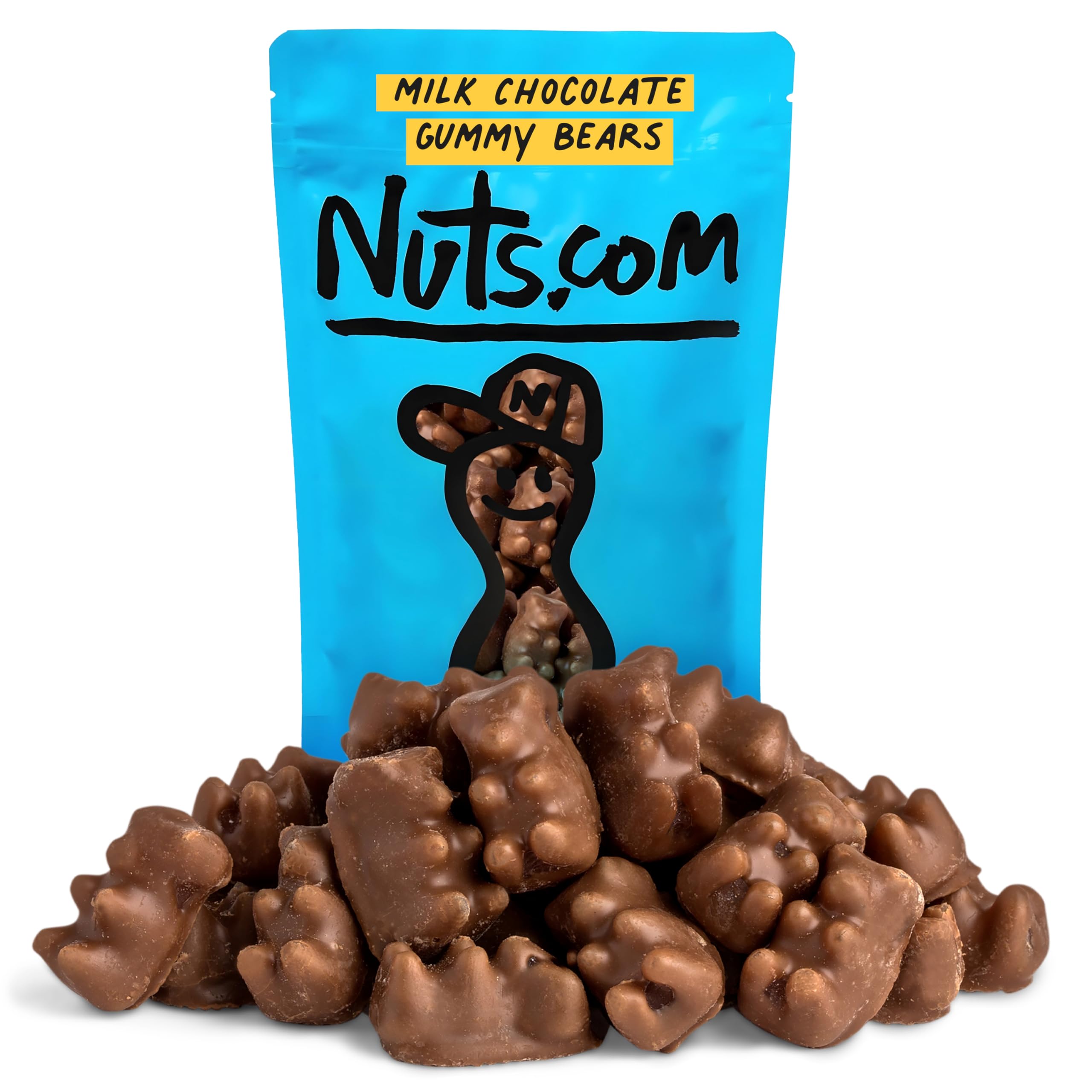 Nuts.com milk chocolate gummy bears bag ready for party snacking