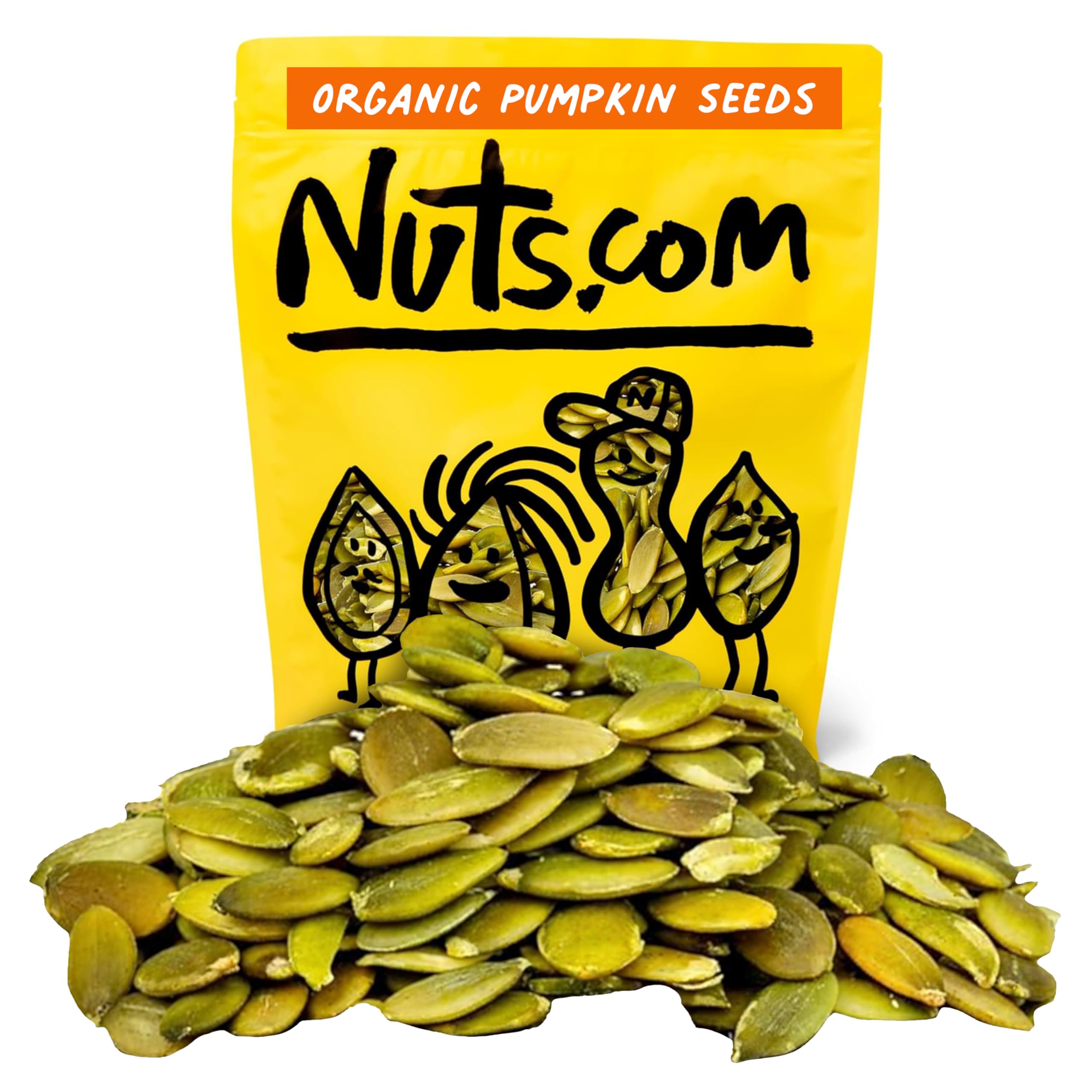 Nuts.com Organic Pumpkin Seeds 2 lb Bag shell-free pepitas for snacking and toppings