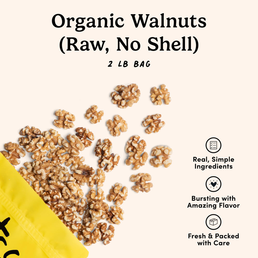 Nuts.com Organic Walnuts in a bowl, perfect salad topping