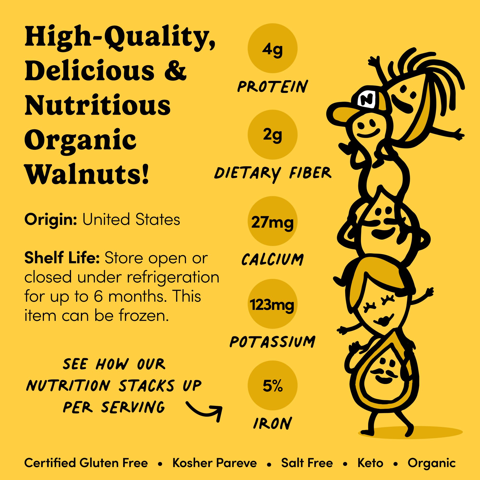 Nuts.com Organic Walnuts in hand, a portable energy-boosting snack