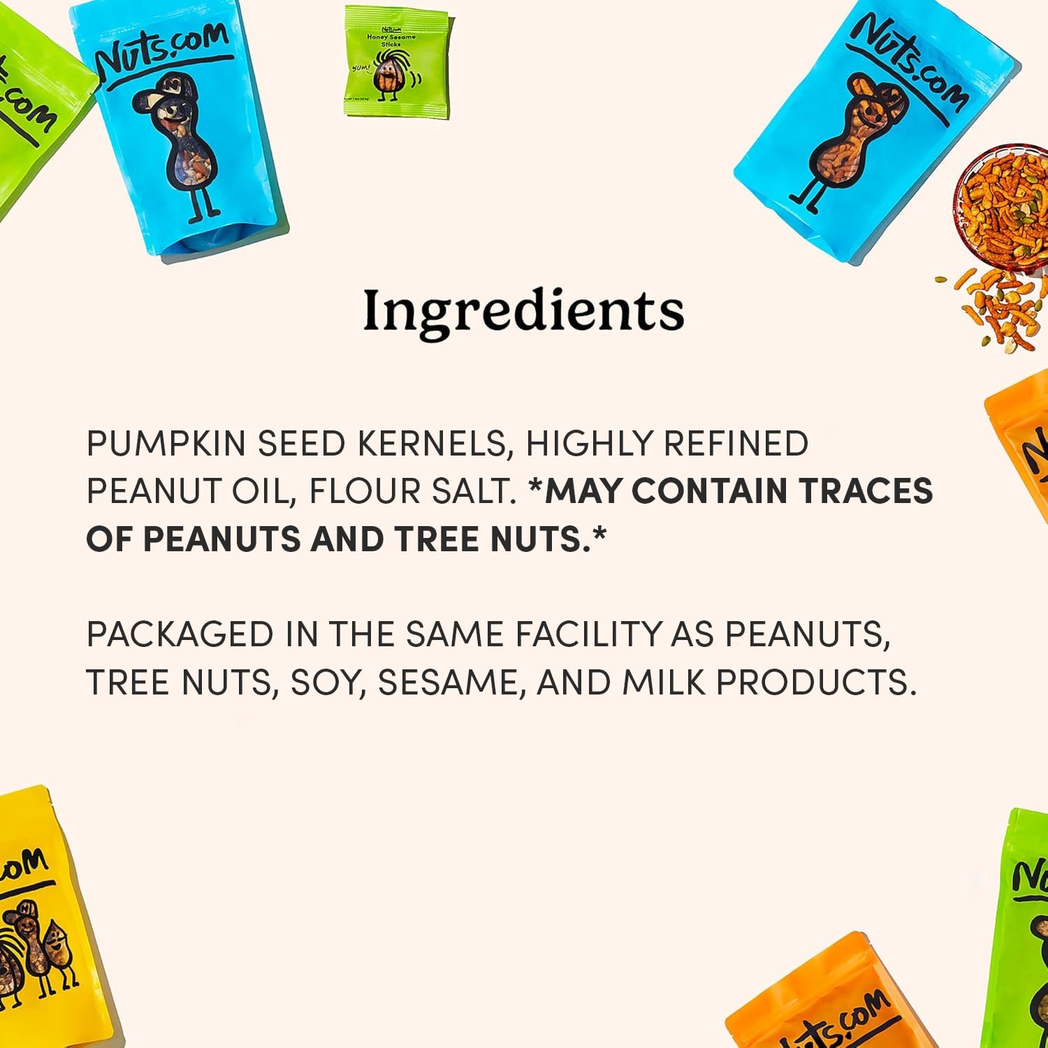 Nuts.com pepitas held in hand, versatile snack for adults and kids