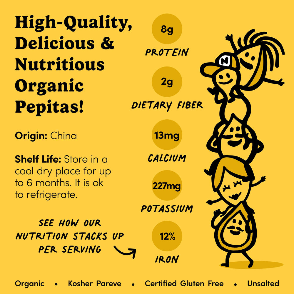 Nuts.com Pumpkin seeds on salad topping crunchy texture with nutty flavor