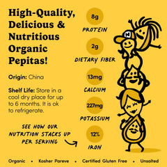 Nuts.com Pumpkin seeds on salad topping crunchy texture with nutty flavor