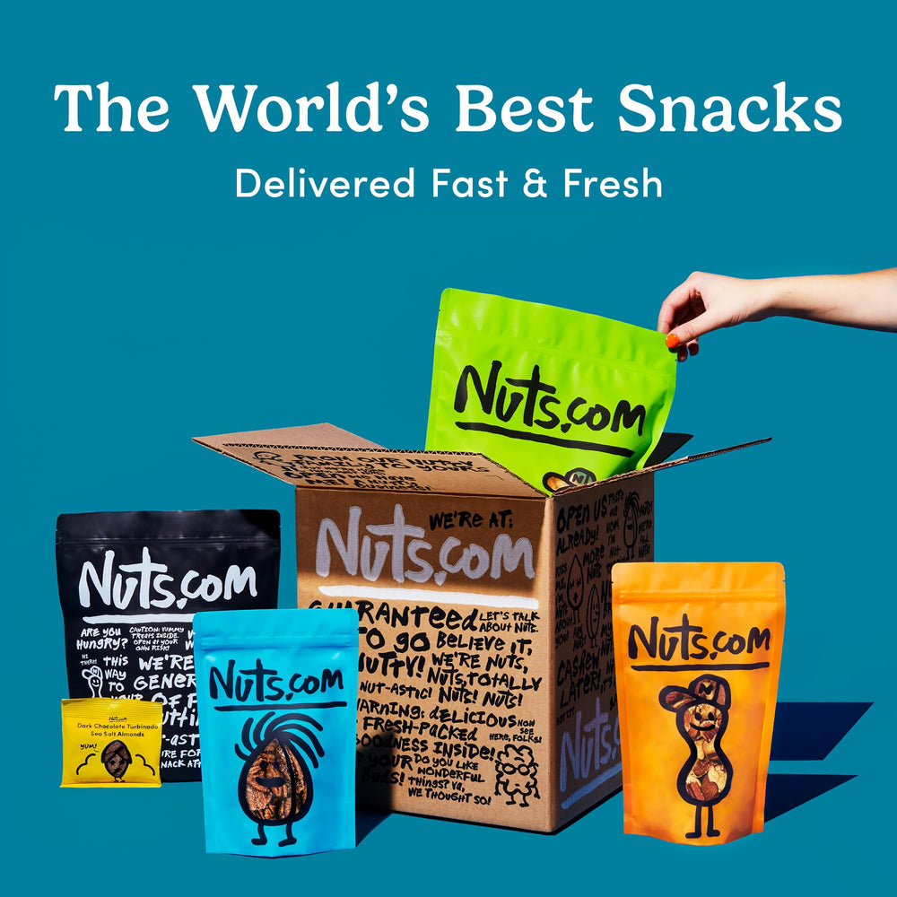 Nuts.com resealable bag keeps freshness for weeks.