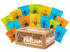 Nuts.com snack box with assorted nuts, ideal for on-the-go snacking.