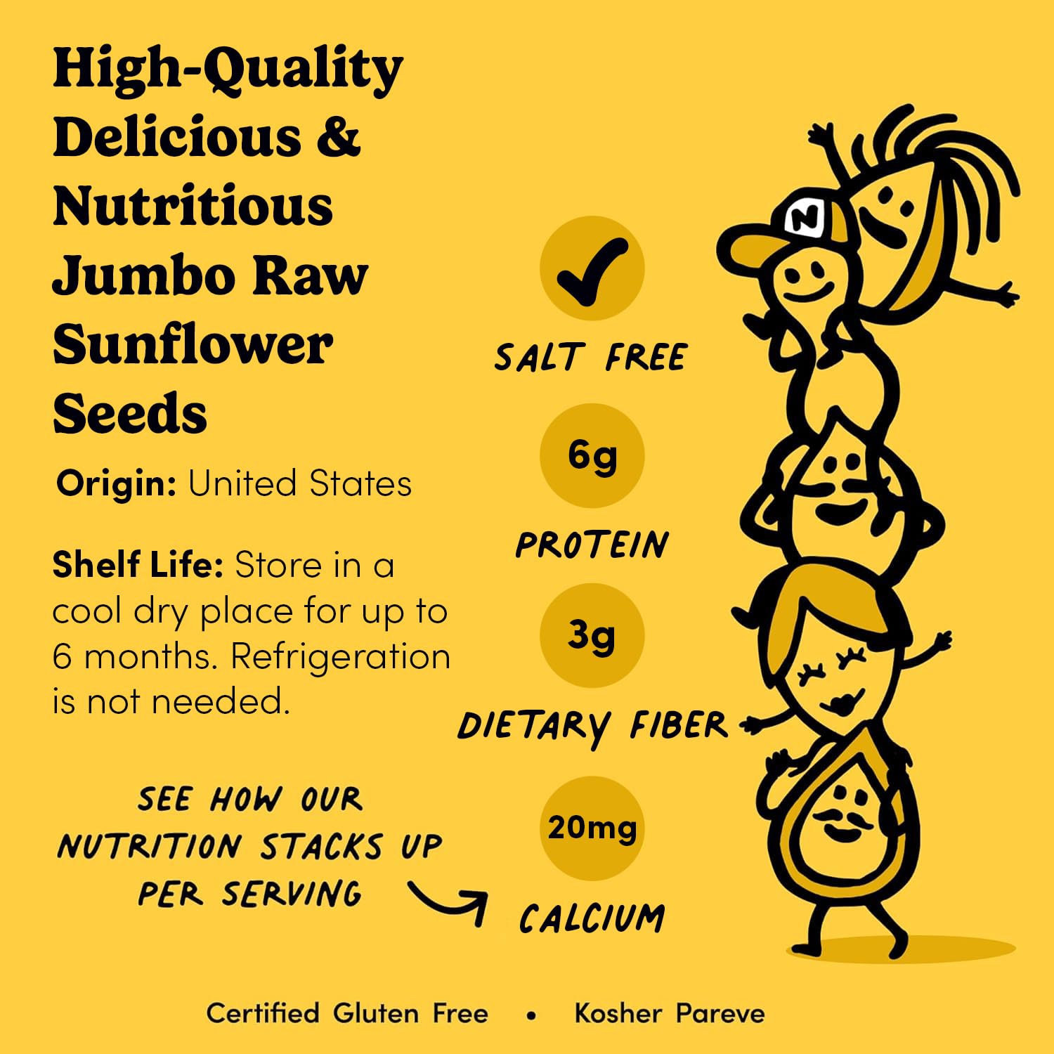 Nuts.com in-shell seeds topping a salad add texture and wholesome flavor.
