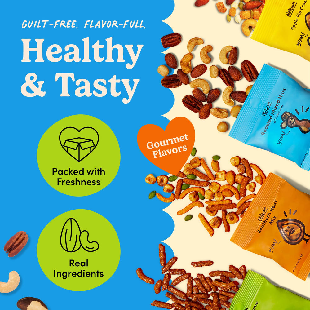 Nuts.com winter gift box presentation showcases premium gift-ready packaging.