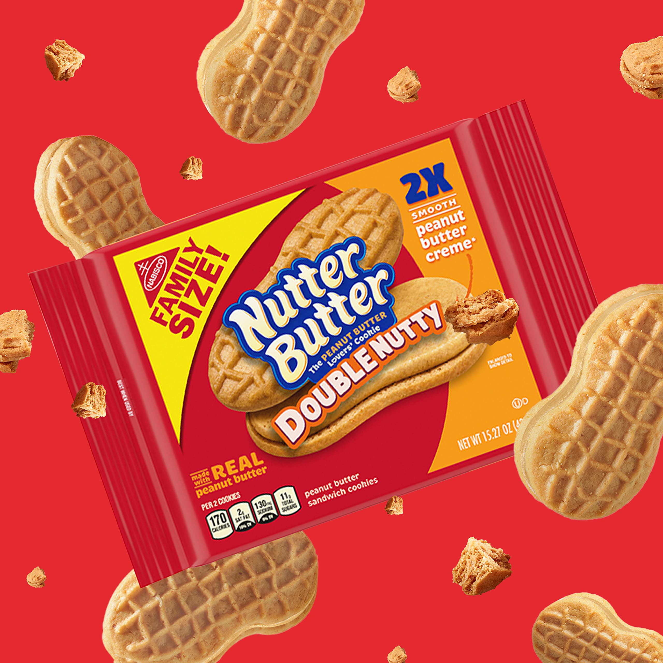 Nutter Butter cookies pair well with milk or coffee.