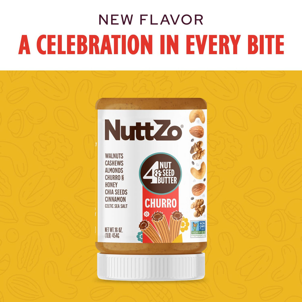 NuttZo Churro Butter with crackers for a gluten-free snack
