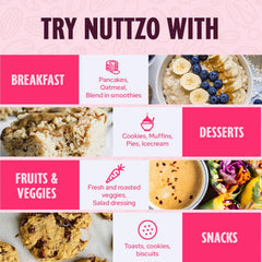 NuttZo ingredients scene with cashews almonds brazil nuts flax for rich aroma