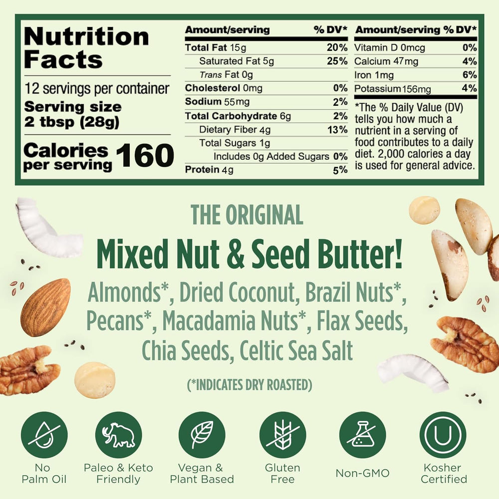 NuttZo Keto almond coconut butter closeup—crunchy texture ideal for on-the-go munching.