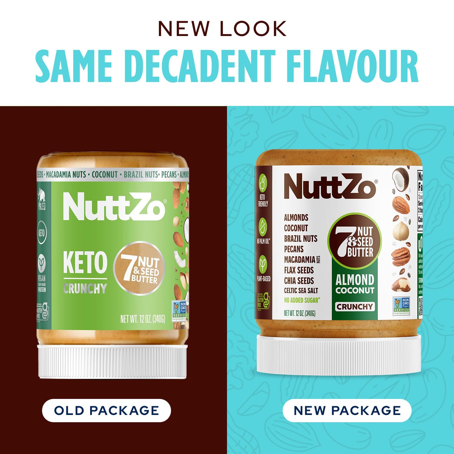NuttZo Keto almond coconut butter smoothie—adds rich texture to shakes.