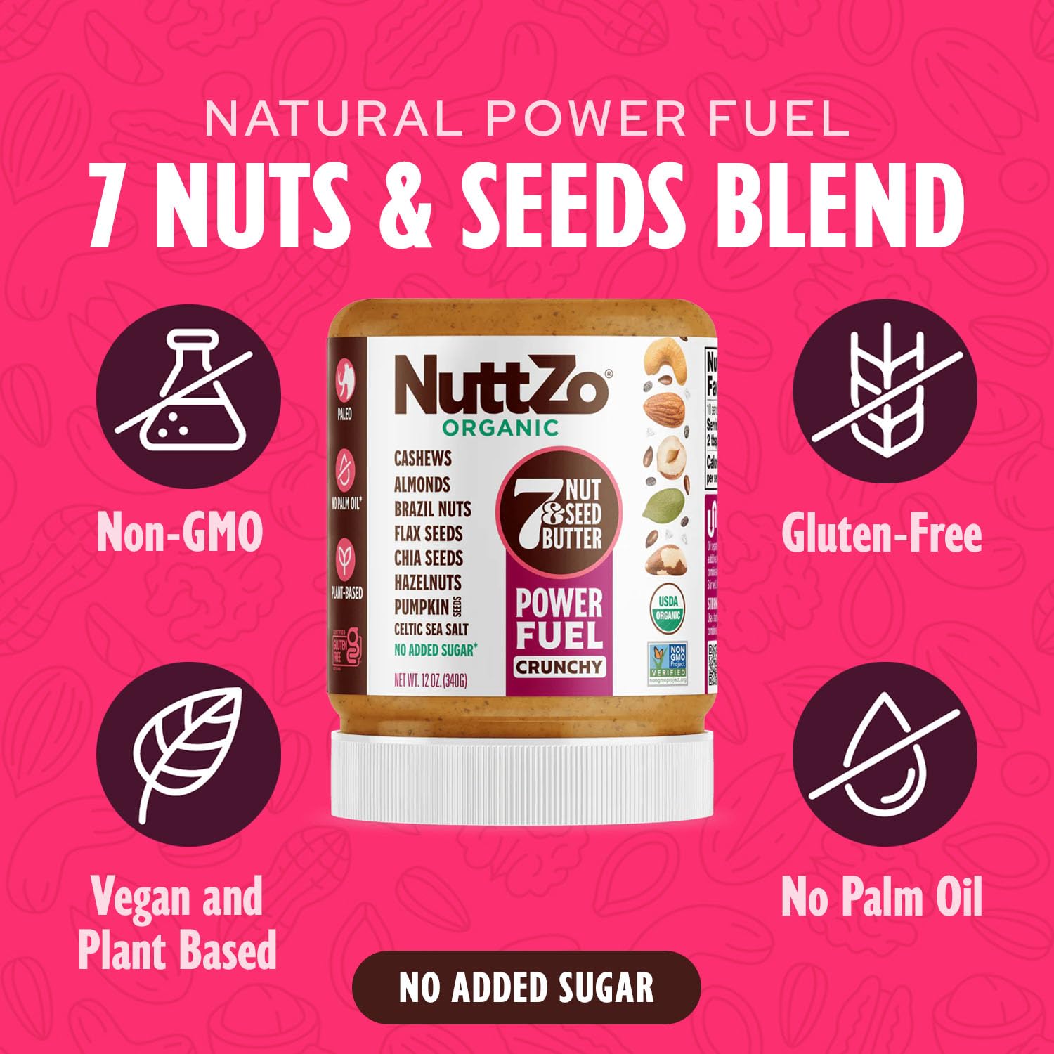 NuttZo Power Fuel crunchy spoon view for toppings and snacking.