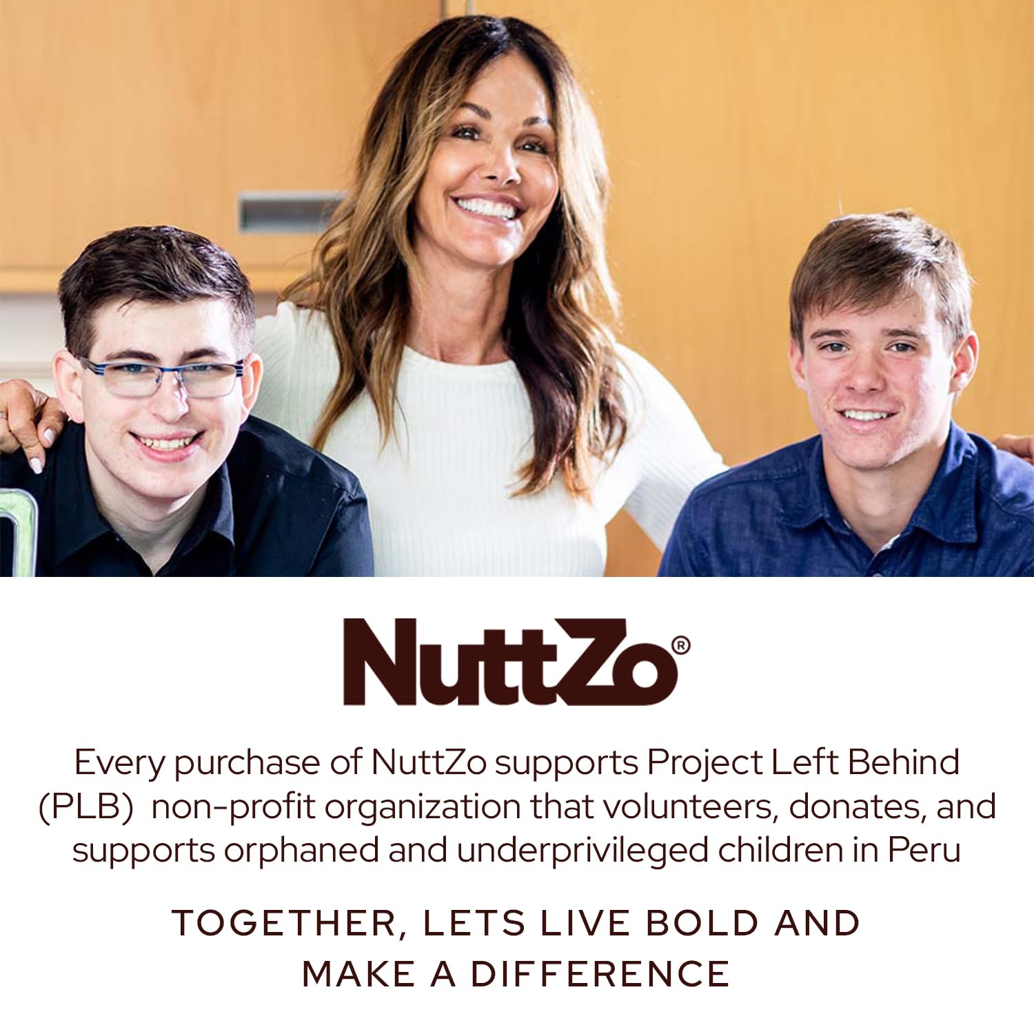 NuttZo Pumpkin Spice Power Fuel ingredients panel featuring cashews, almonds, Brazil nuts, seeds