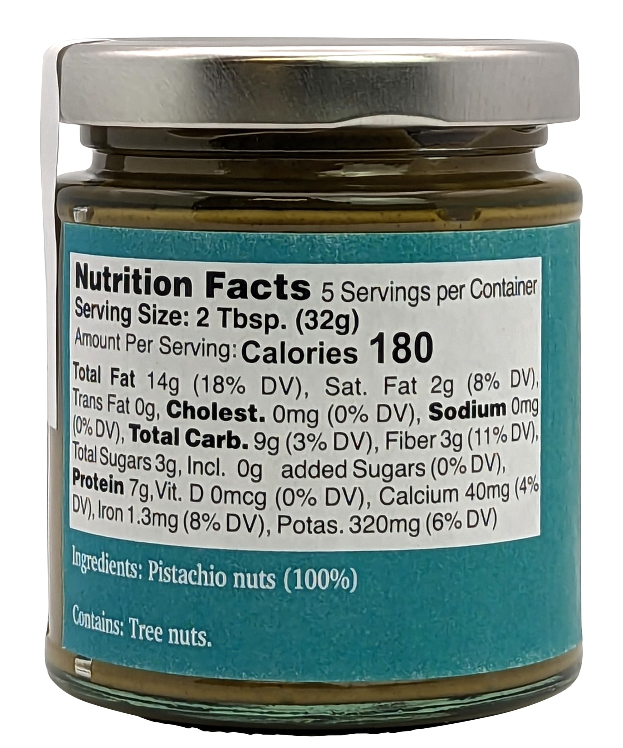 Nutural World pistachio butter texture closeup shows velvety paste and natural specks.