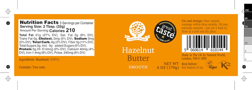 Nutural World smooth hazelnut butter drizzle on ice cream for depth