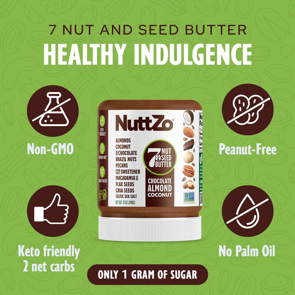 NuttZo Keto spread on fruit slices for a quick snack