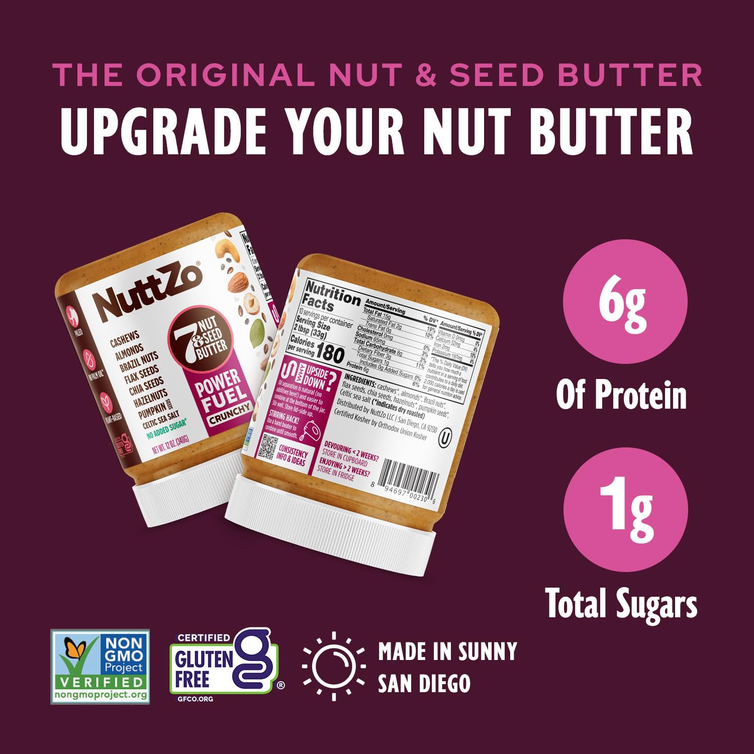 NuttZo in a smoothie boosts plant-based protein and energy.