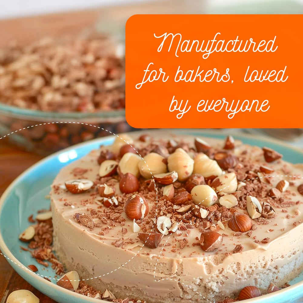 Nuuva Buono hazelnut spread used as a dessert filling for bars and pastries.