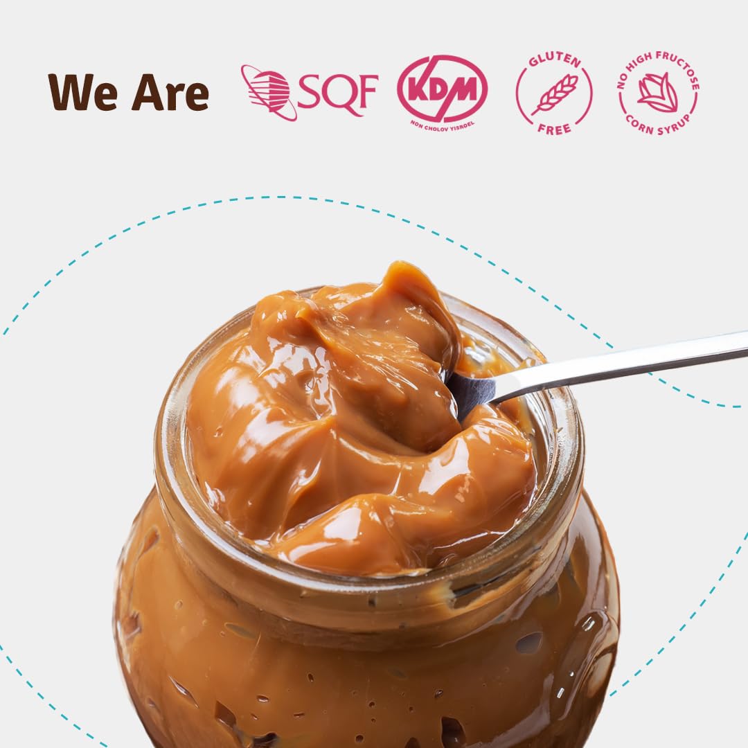 Nuuva Dulce de Leche cake-filling illustrates smooth layers and even spread.