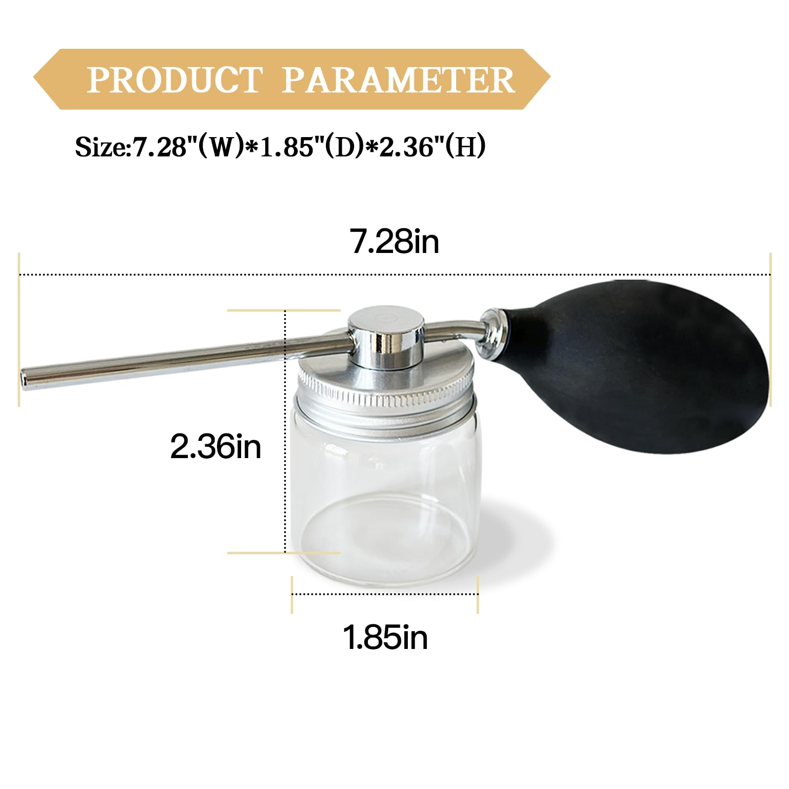 Nvobghdi even-coverage spray demonstrates smooth glitter application on desserts and drinks.