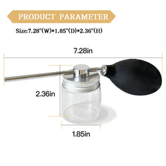 Nvobghdi even-coverage spray demonstrates smooth glitter application on desserts and drinks.