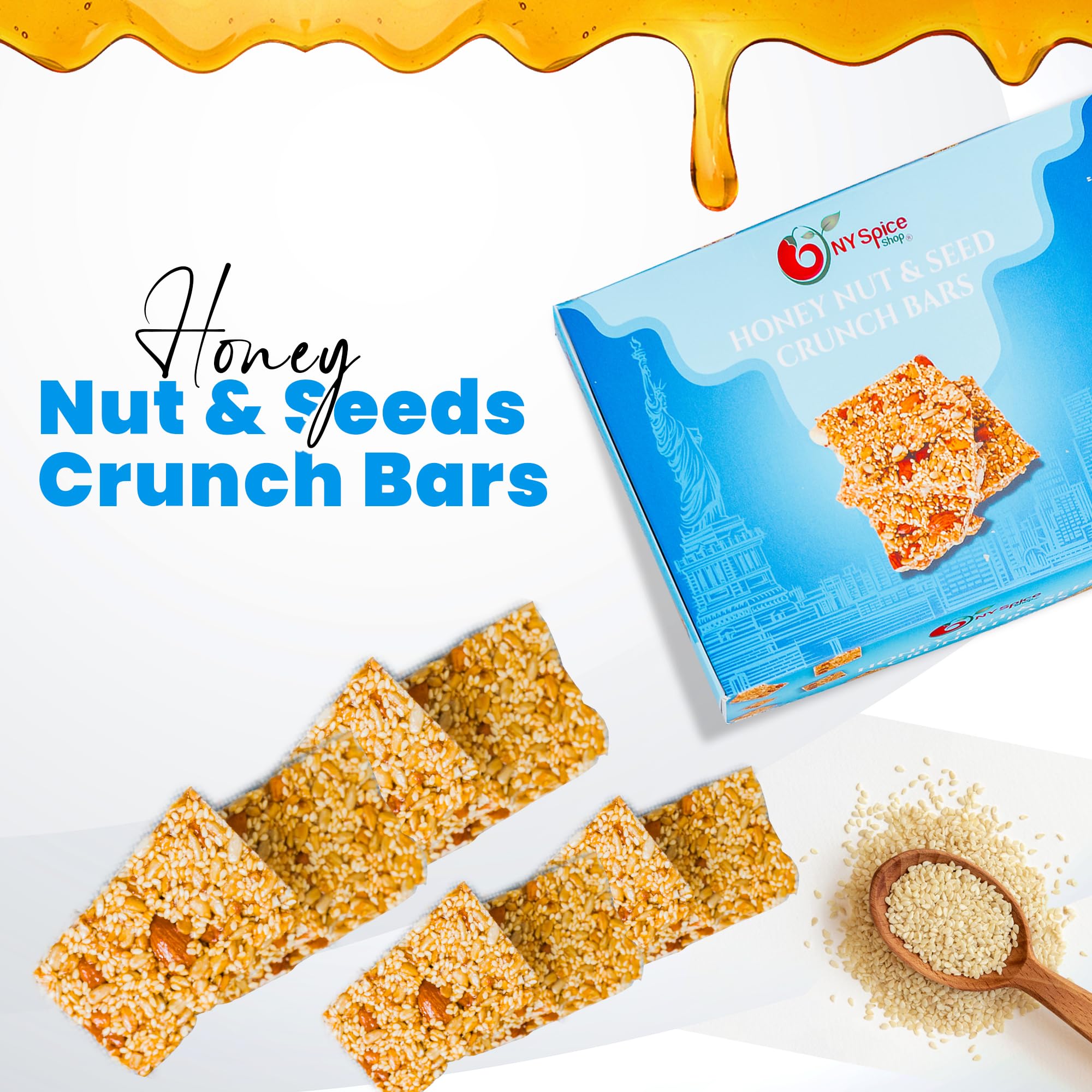 Bar held in hand for on-the-go snacking with NY Spice Shop bars.