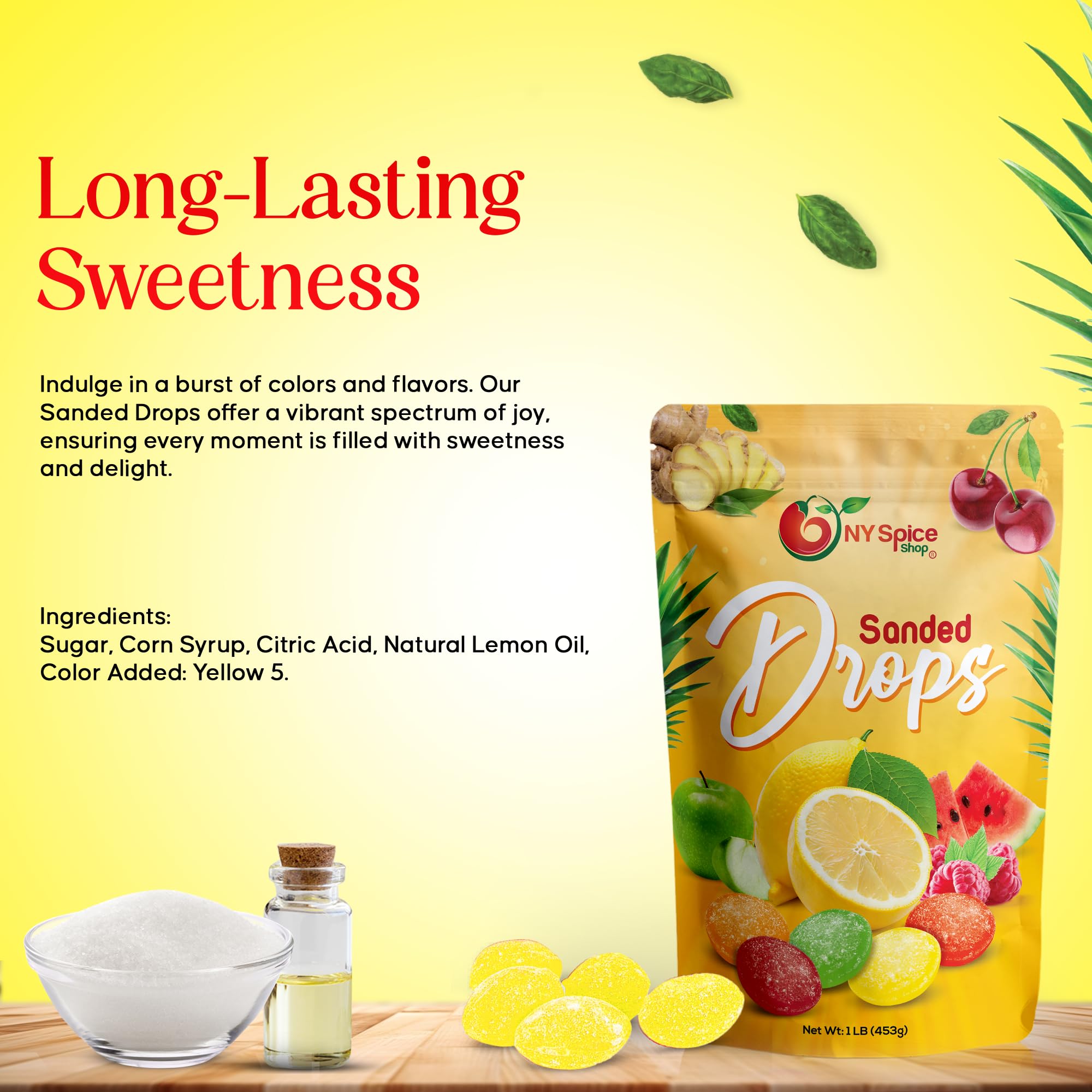 Mixology idea with NY Spice Shop Sanded Lemon Drops for citrus drinks