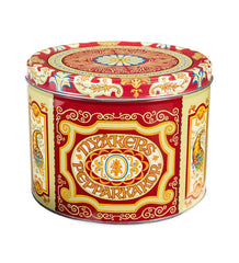 Nyakers Gingersnaps front view in red gift tin, perfect for holiday gifting.