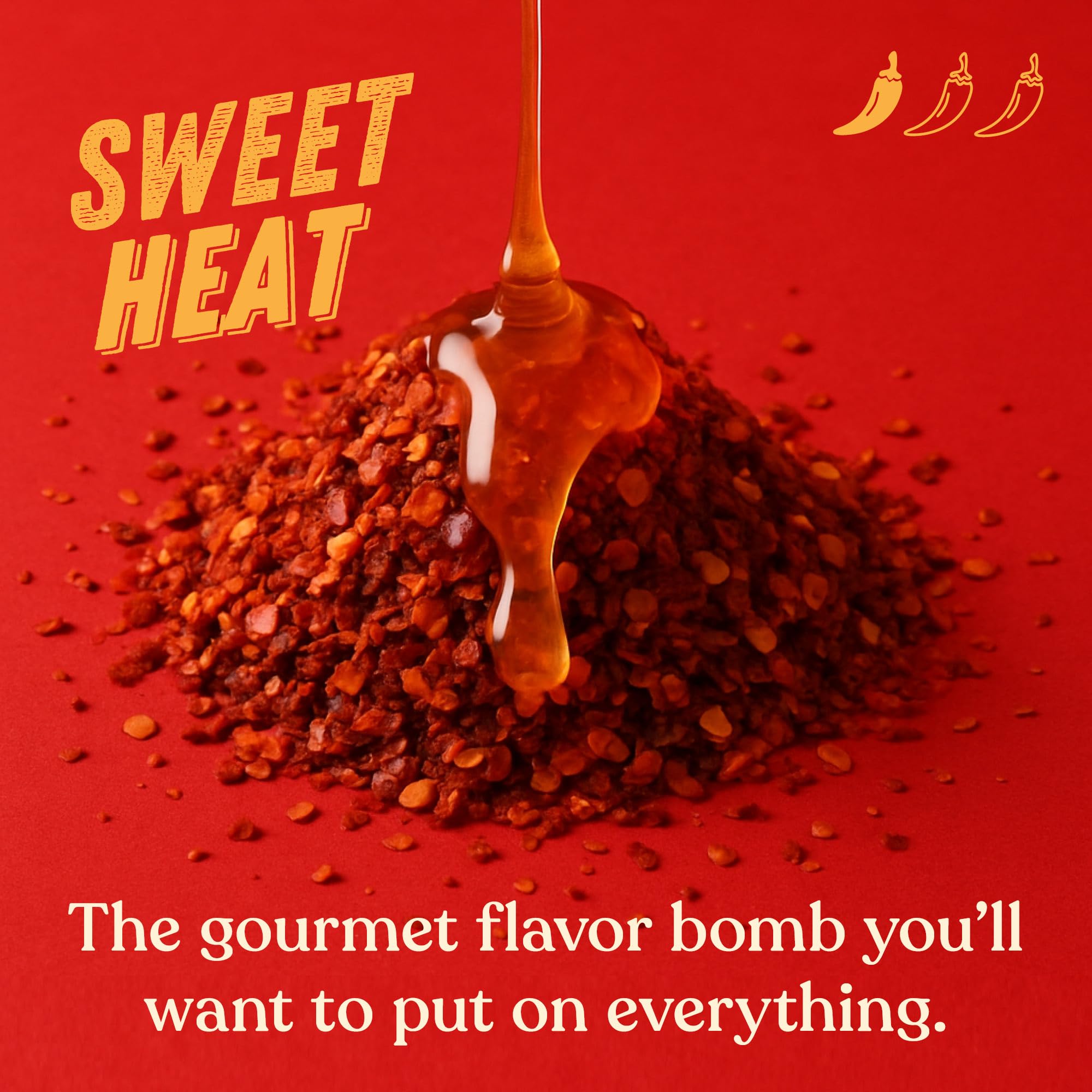 Hot Honey Sweet Heat noodles dressed with a spicy-sweet sheen.