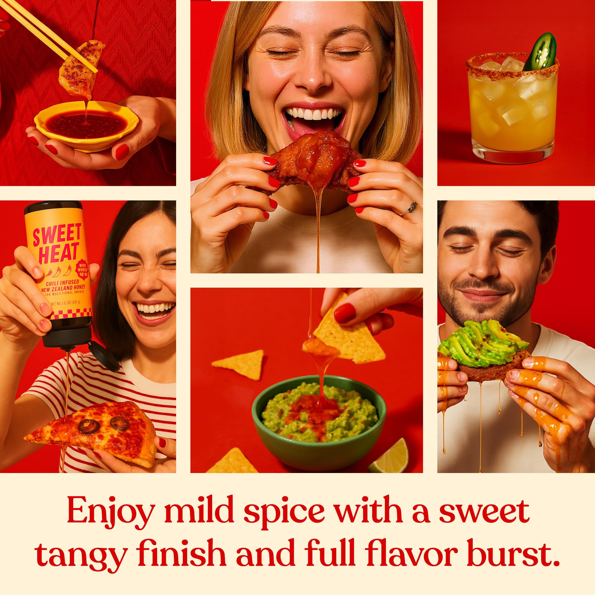 Hot Honey Sweet Heat taco sauce for elevated toppings.