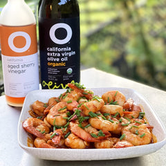 O Olive Oil cherry tomatoes with sherry vinegar look vibrant and tasty.