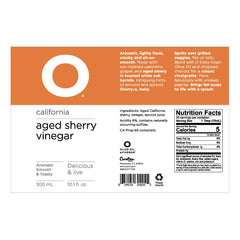 O Olive Oil sherry vinegar pour brightens sauces and marinades.