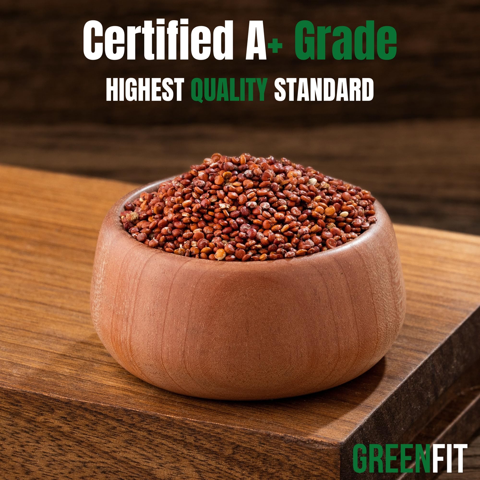 OA QUINOA Greenfit Royal Red Quinoa cooked fluffy bowl ready to serve.