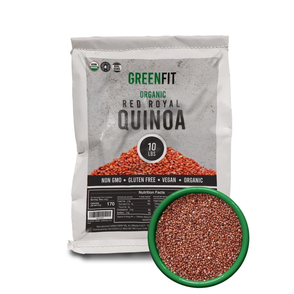 OA QUINOA Greenfit Royal Red Quinoa pack ready for quick, nutritious meals.