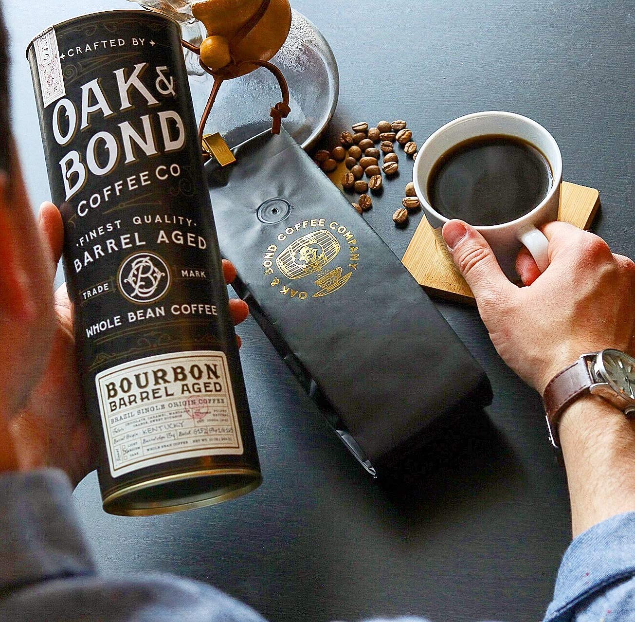 Oak & Bond flavor notes—chocolate caramel orange offer indulgent tasting.