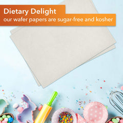 Oasis Supply wafer paper rectangle 8x11 white for cake decoration and art.
