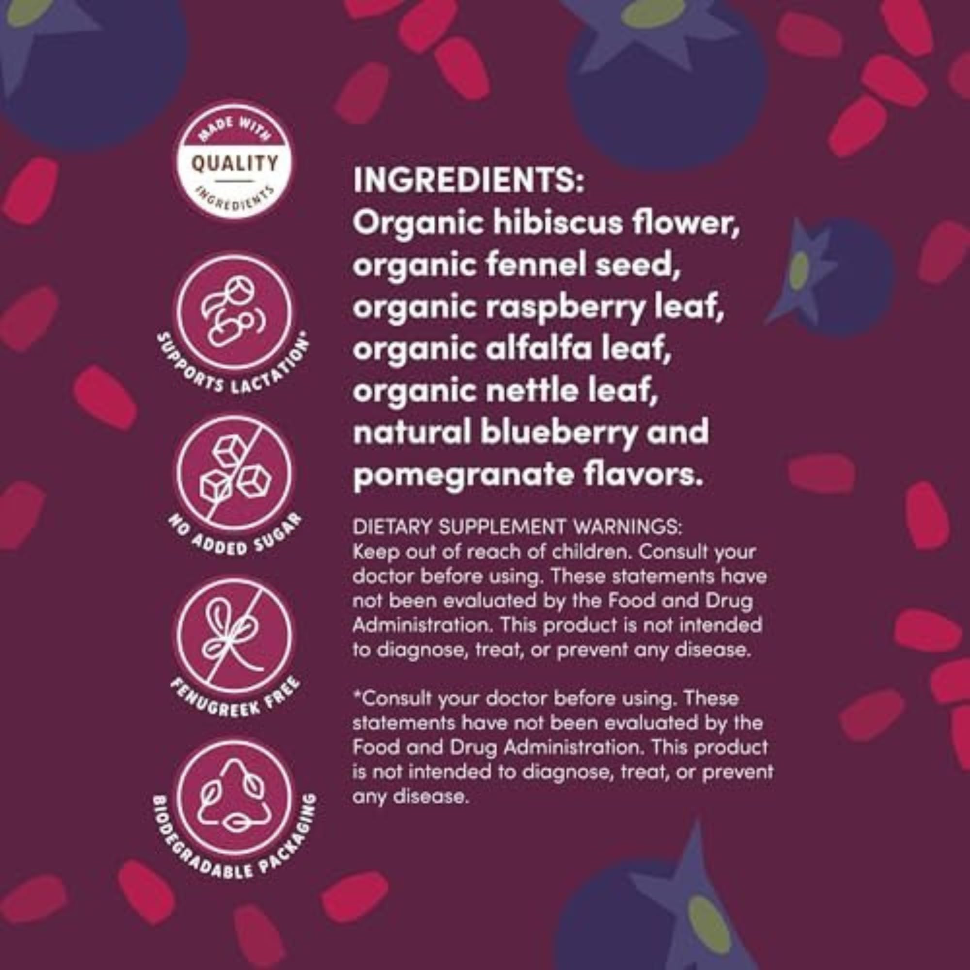 Oat Mama postpartum wellness ingredients showcasing natural herbs.