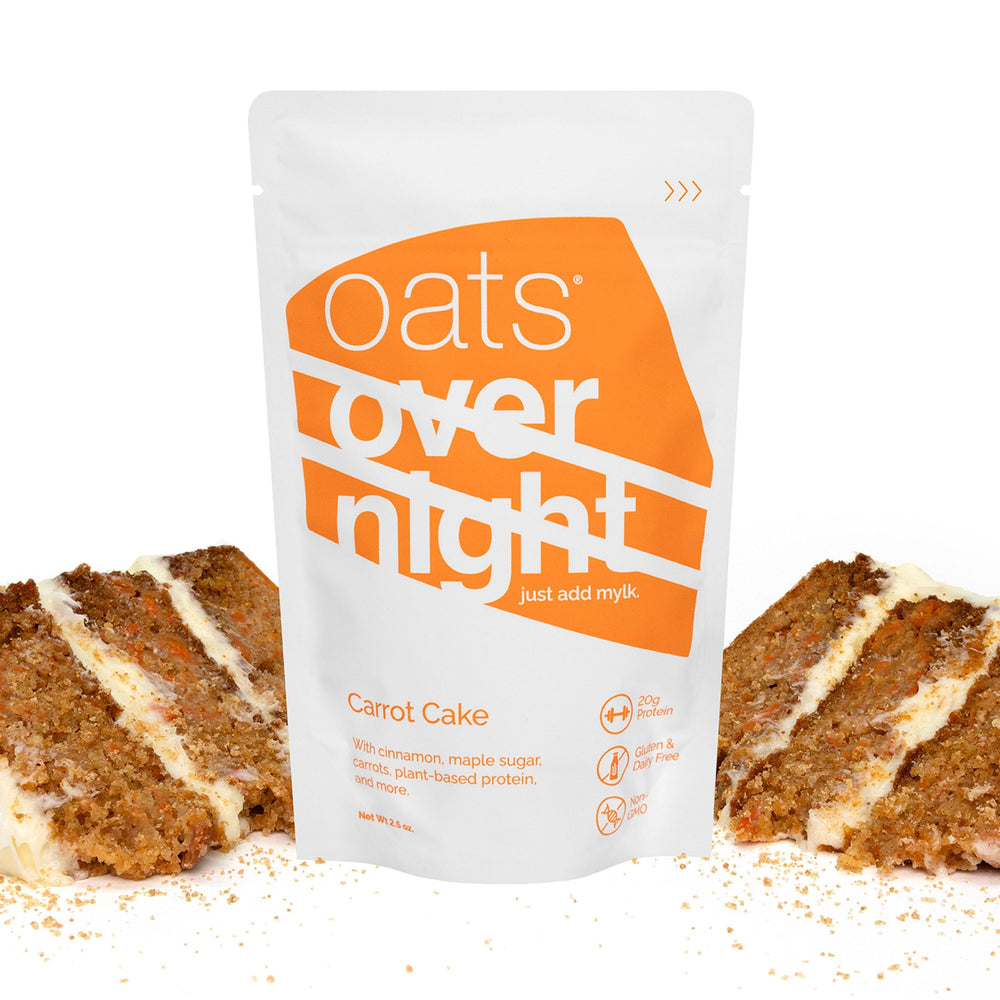 Oats Overnight eight-pack display conveys value and convenience.