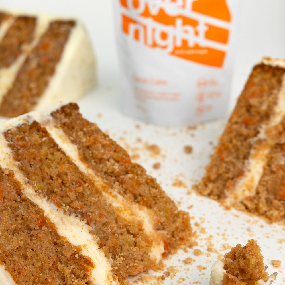 Oats Overnight carrot cake close-up of ingredients for wholesome visuals.