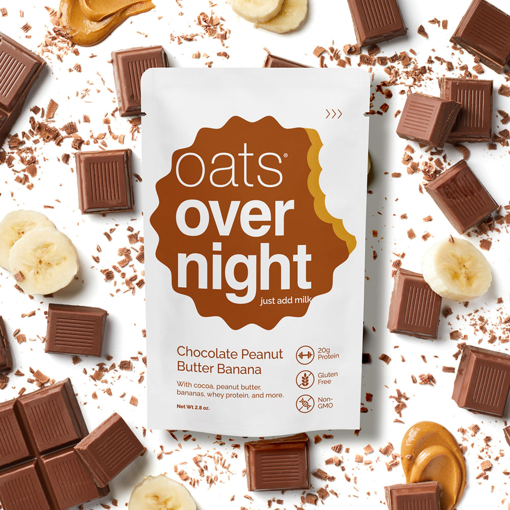 Oats Overnight chocolate peanut butter banana no-erythritol formula.