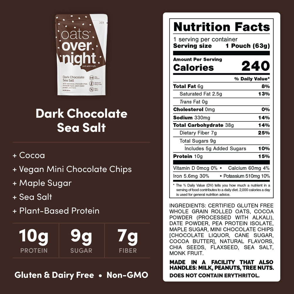 Oats Overnight shaker-ready pack for grab-and-go mornings with 10g protein.