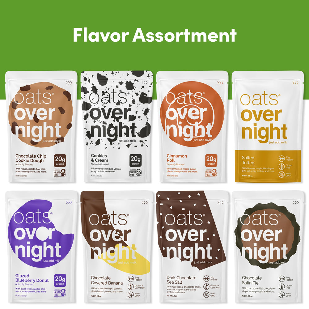 Oats Overnight cookies and cream flavor close-up, tasty yet protein-rich