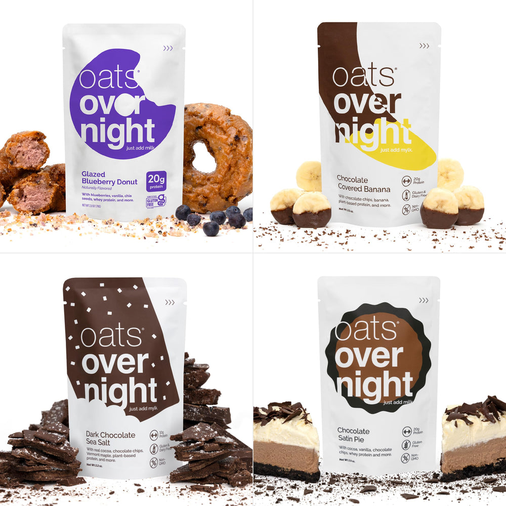 Oats Overnight chocolate satin pie flavor offers dessert-inspired protein daytime.
