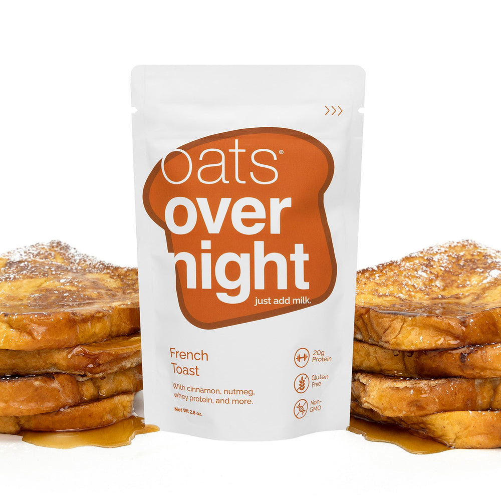 Oats Overnight French Toast cinnamon-maple detail conveys inviting French toast aroma.