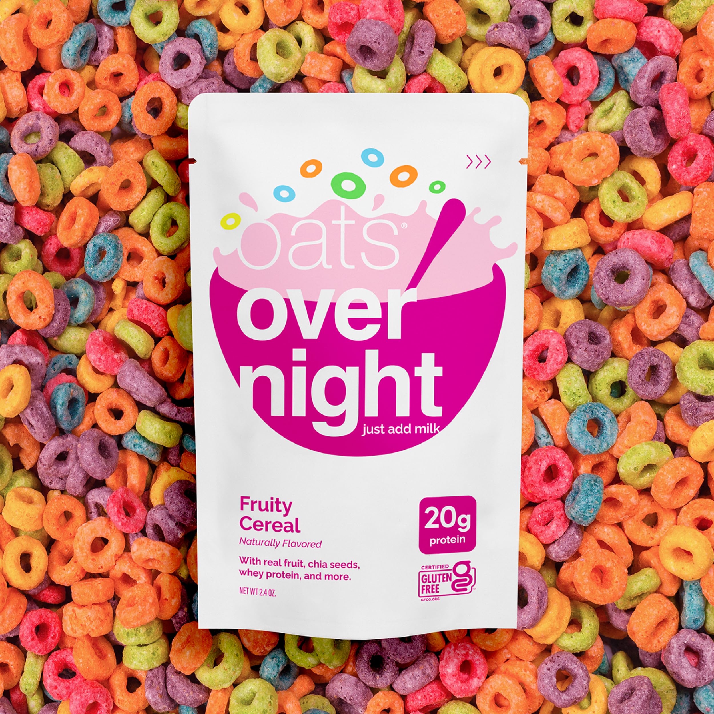 Oats Overnight Fruity Cereal fits into a busy morning routine.